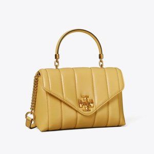 Brand new Tory Burch kira quilted small satchel Beeswax